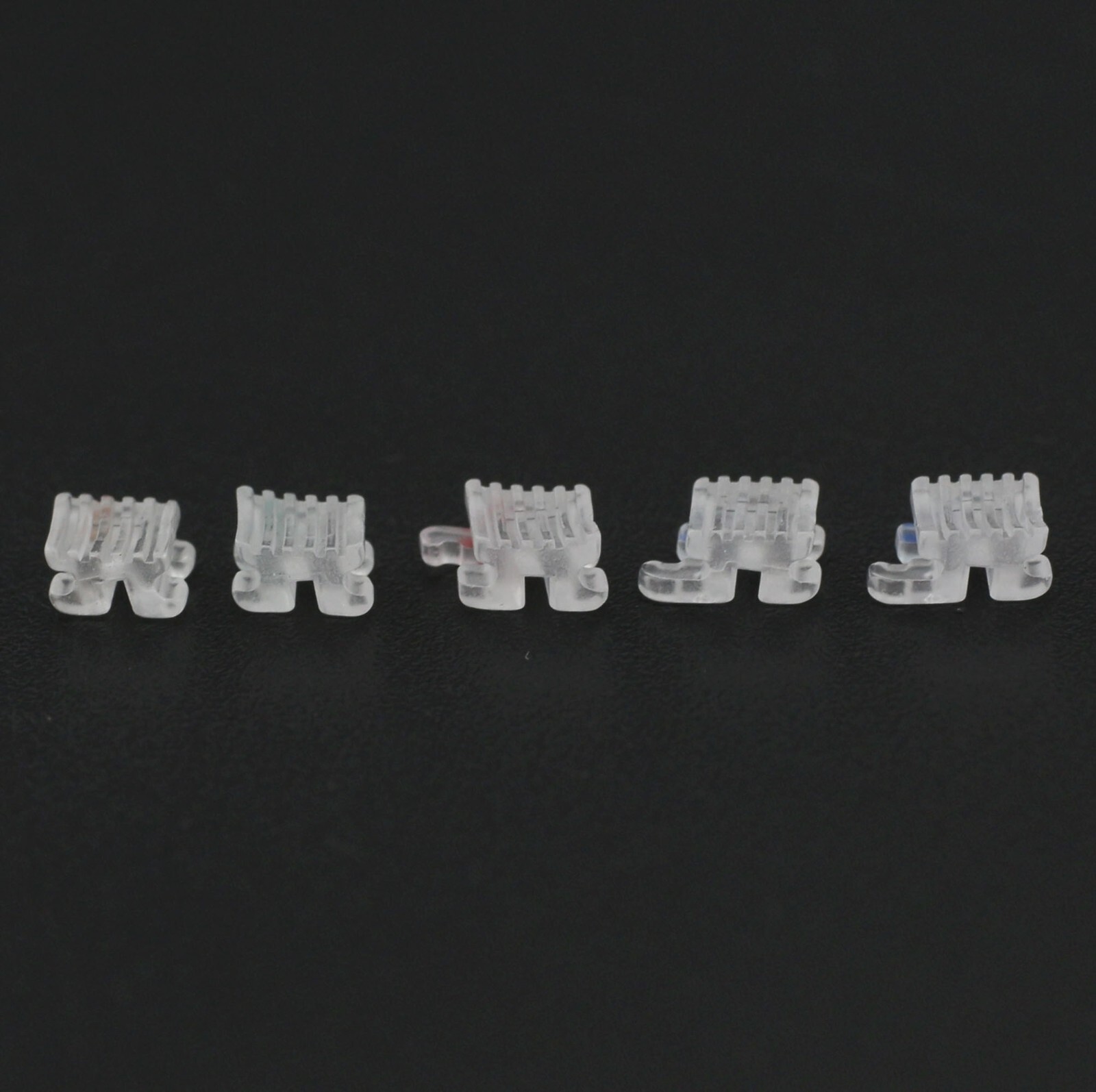 Dental Orthodontic Ceramic Brackets Braces Sapphire Roth MBT 022 345 Hooks 5-5