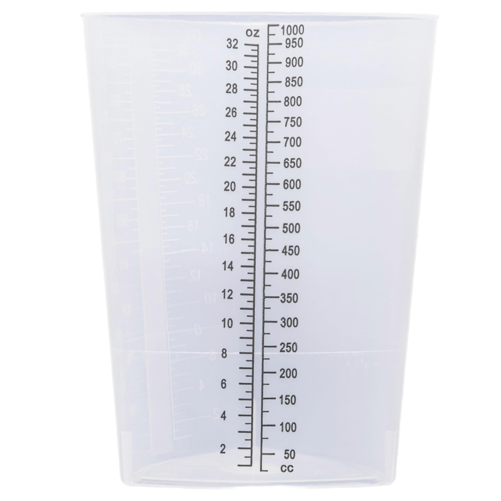 Plastic Graduated Triangular Intake Output Container 5 Pack 32 Ounce Threeside