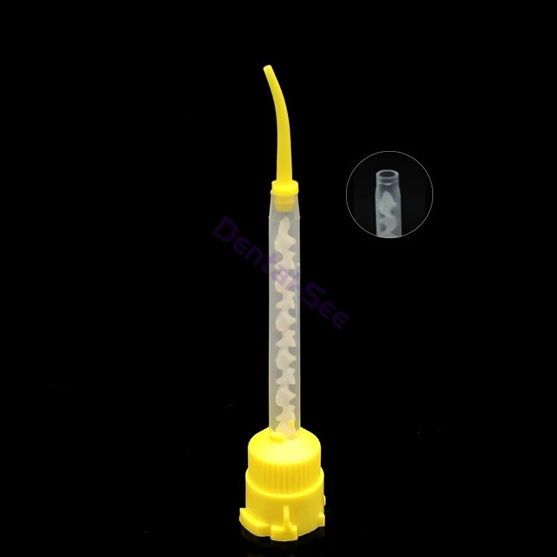 50Pcs/Pack Yellow Dental Impression Mixing Tips Long 7cm/Short 5cm