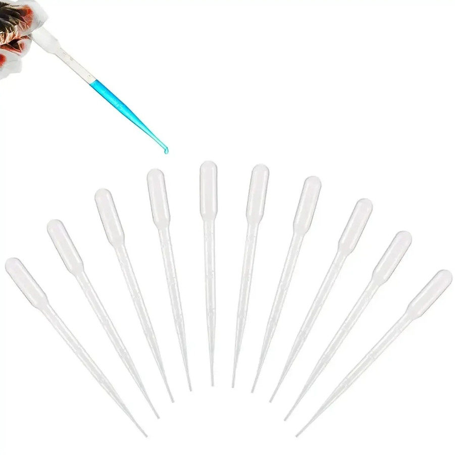 100pcs Disposable Plastic Transfer Laboratory Pipettes Graduated Droppers – NEW