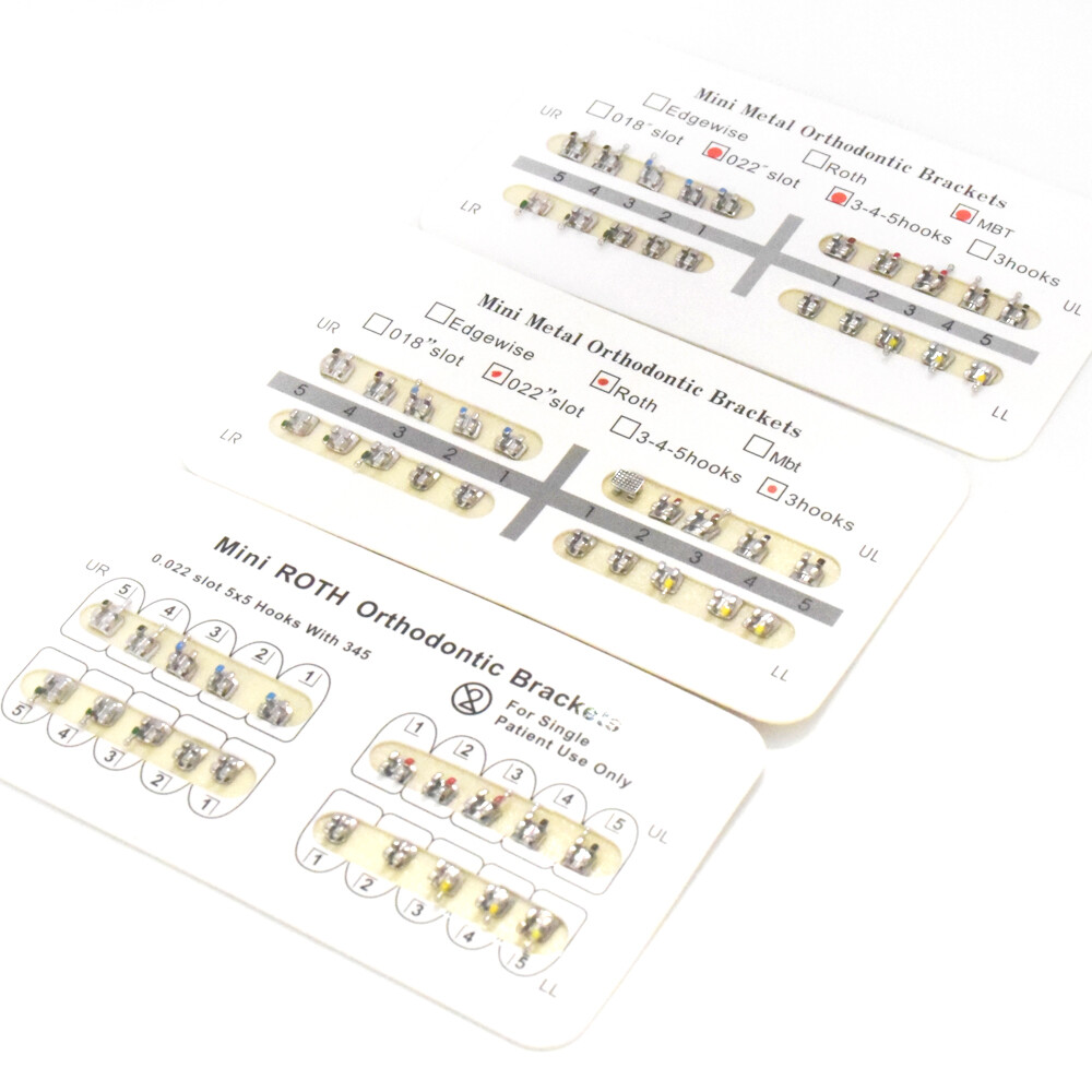 20 Pcs/Pack Dental Monoblock MIM Orthodontic Metal Brackets Braces Mesh Base