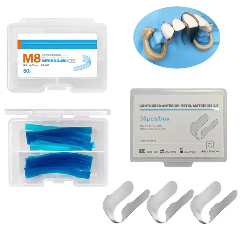Dental Matrix Bands Sectional Contoured Matrices M2 M3 M4 M5 M6 M7 M8 M9 M10