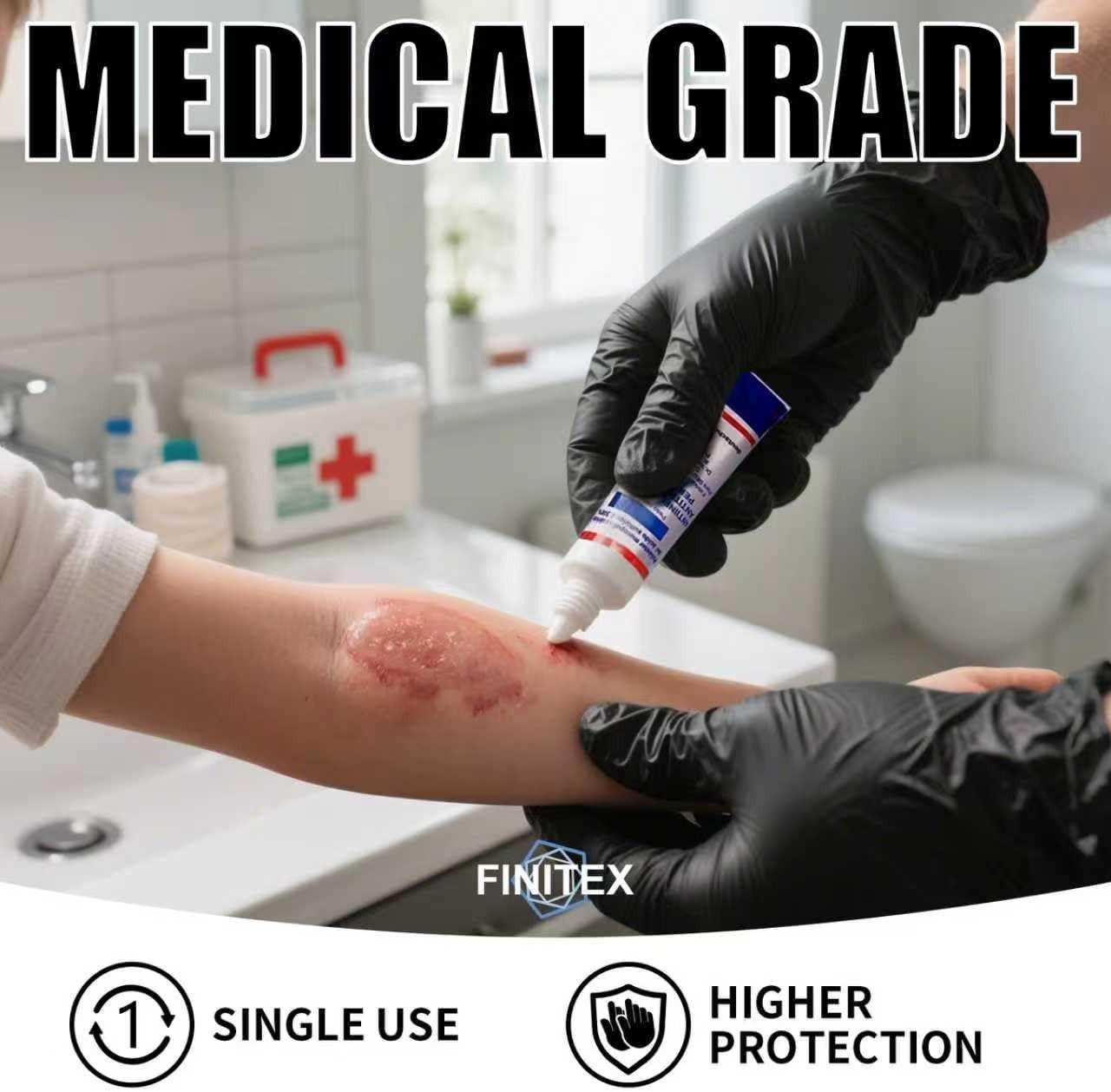 Black Nitrile Disposable Gloves, Exam Gloves, Powder-free, Latex-free, 3mil, …