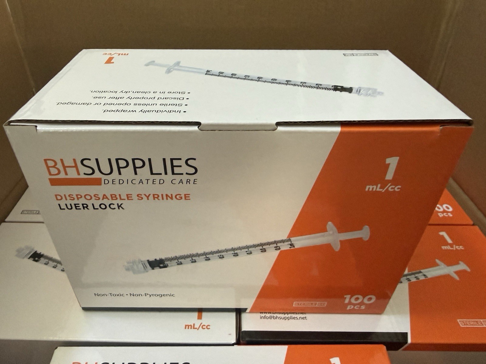 BH Supplies 1ml Luer Lock Tip Syringes (No Needle) – Sterile, Individually…