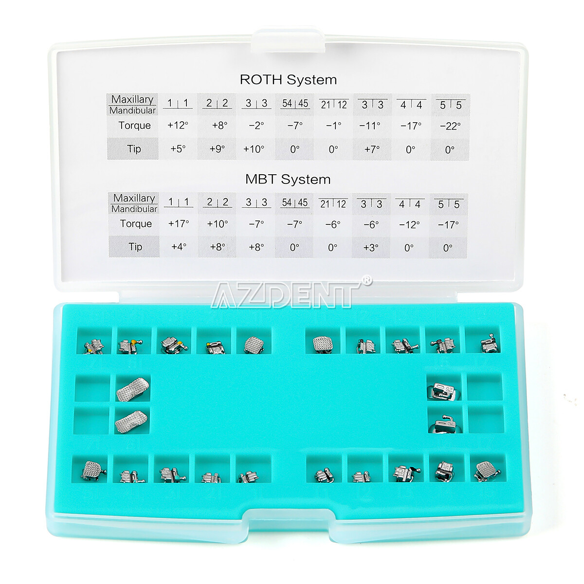 Dental Ortho MINI Self-Ligating Brackets 0.022 Roth/MBT345/3 Hooks Braces+ Tools