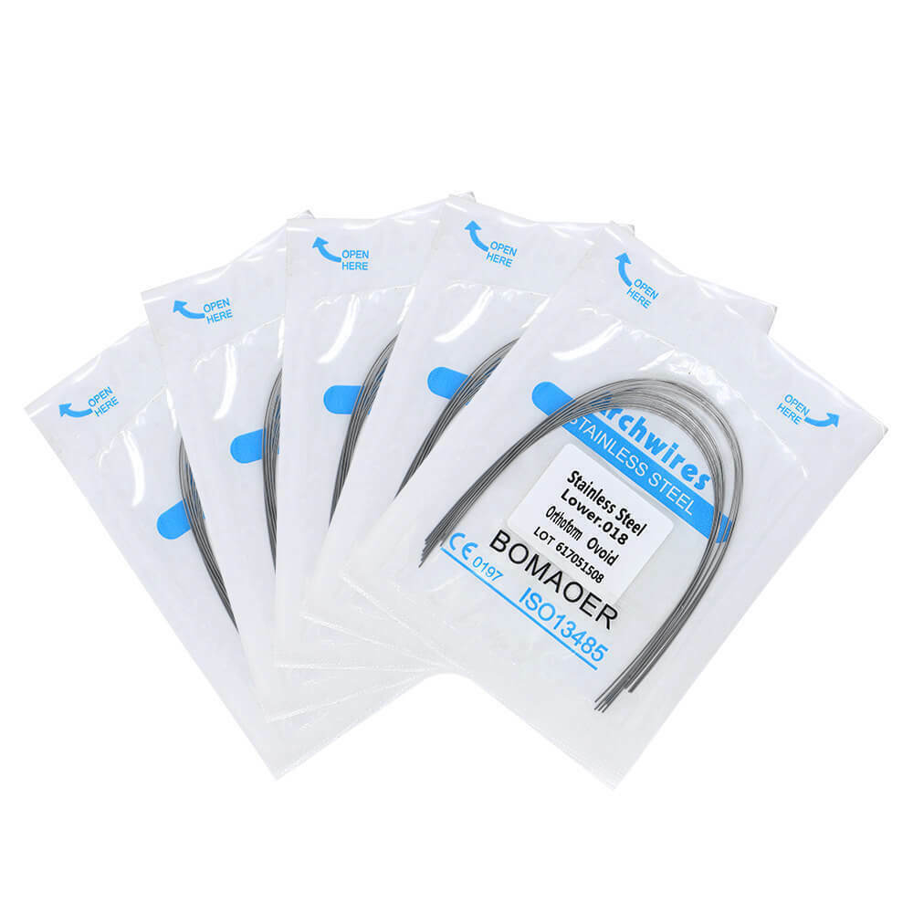 New 10pcs/bag Dental Orth Stainless Steel Round Arch Wire 018 Lower 5-200packs