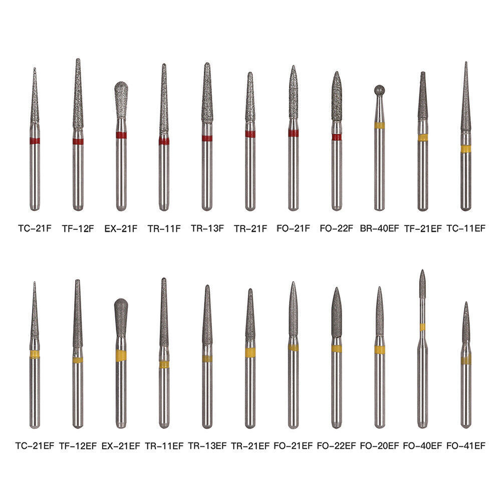 AZDENT Dental Diamond Burs For High Speed Handpiece Friction Grip 5Pcs/Box