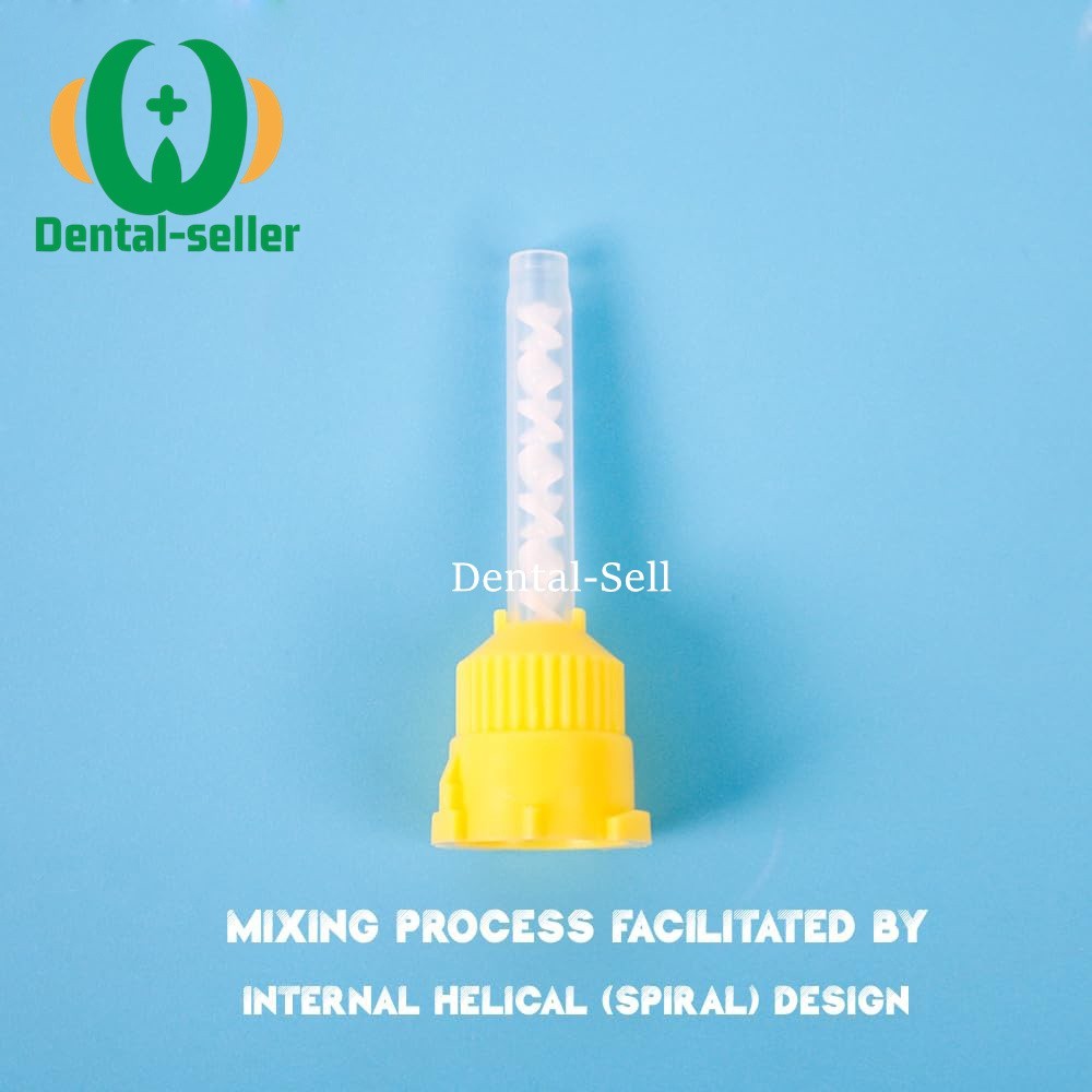 Dental Impression Mixing Tips Yellow 1:1 Intraoral Tip For Impression Material