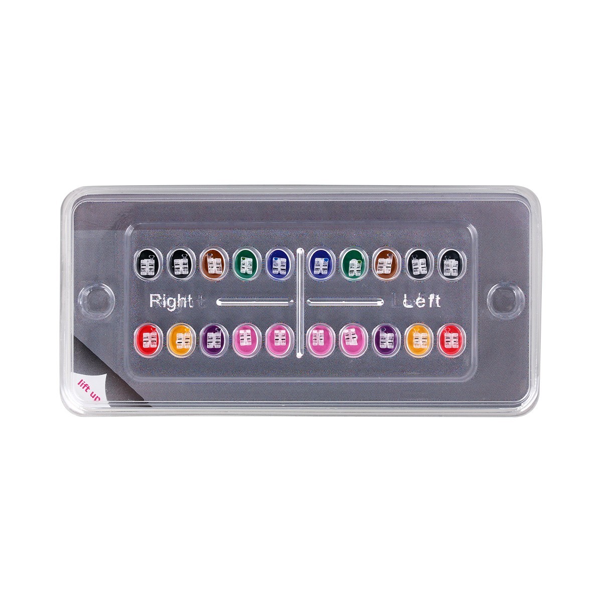 Dental Orthodontic Sapphire Ceramic Brackets Braces Mini Roth/MBT.022 Hooks 345