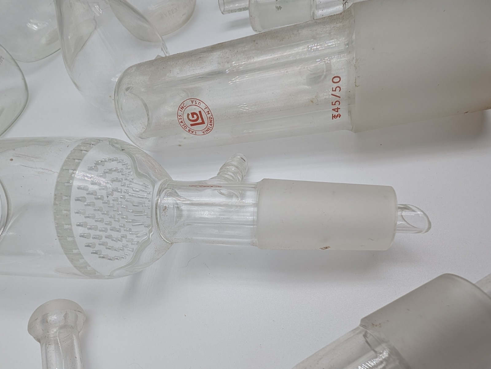 27 Piece Lot Lab Glassware PYREX 500-10 mL Boilng Flasks Scientific Equipment