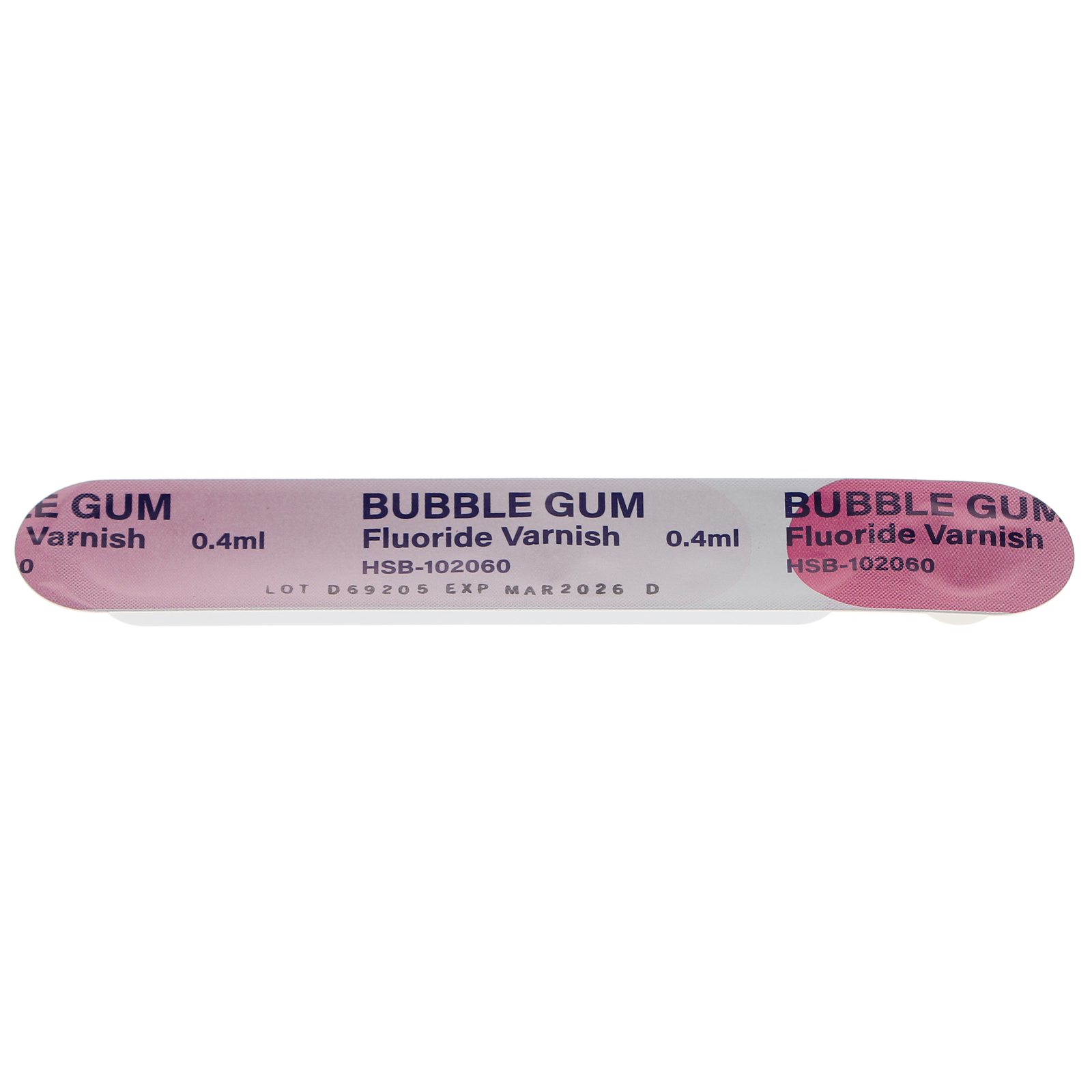House Brand Dentistry 102060 Fluoride Dental Varnish Bubble Gum 50/Pk 0.40 mL