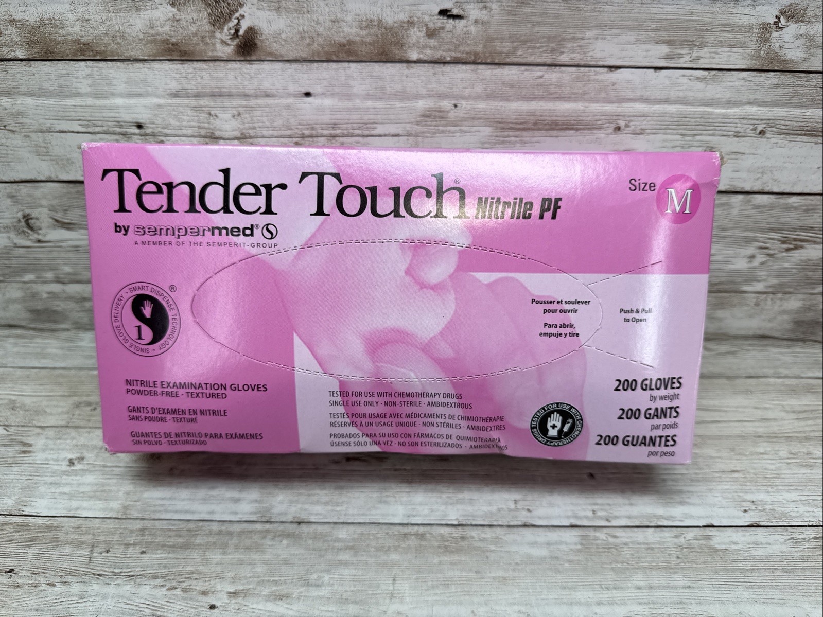TenderTouch Nitrile Exam Gloves, Textured *4 DENTED Boxes* TTNF203, Size: Medium