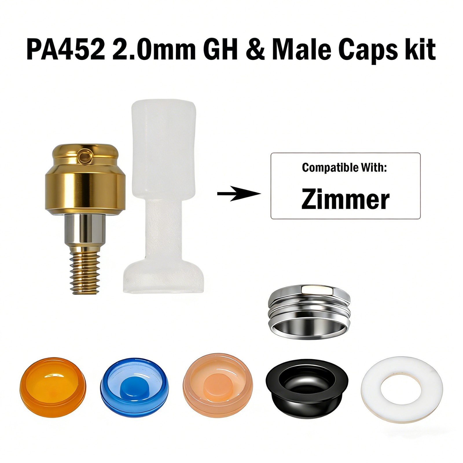 US Dental Zest Locator Abutment for Zimmer Screw-vent 4.5 Internal-Hex Platform