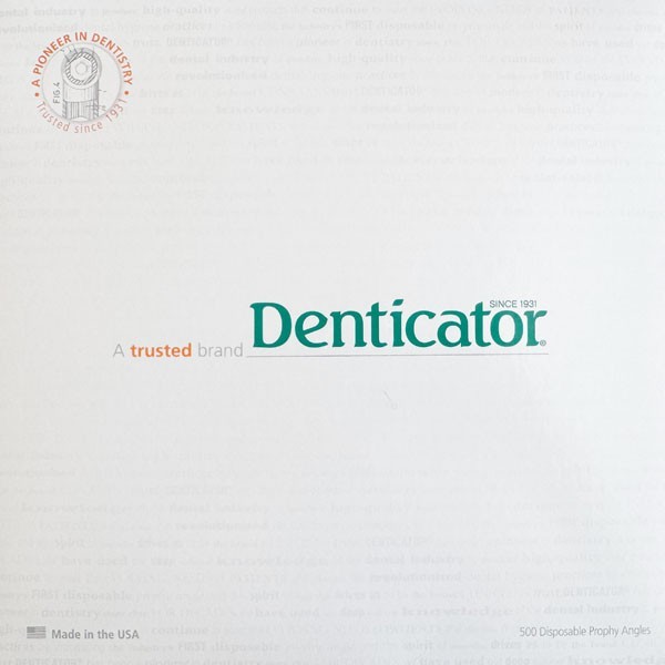 Denticator Original Green Prophy Angle Regular White Cups 500 pcs Made in USA