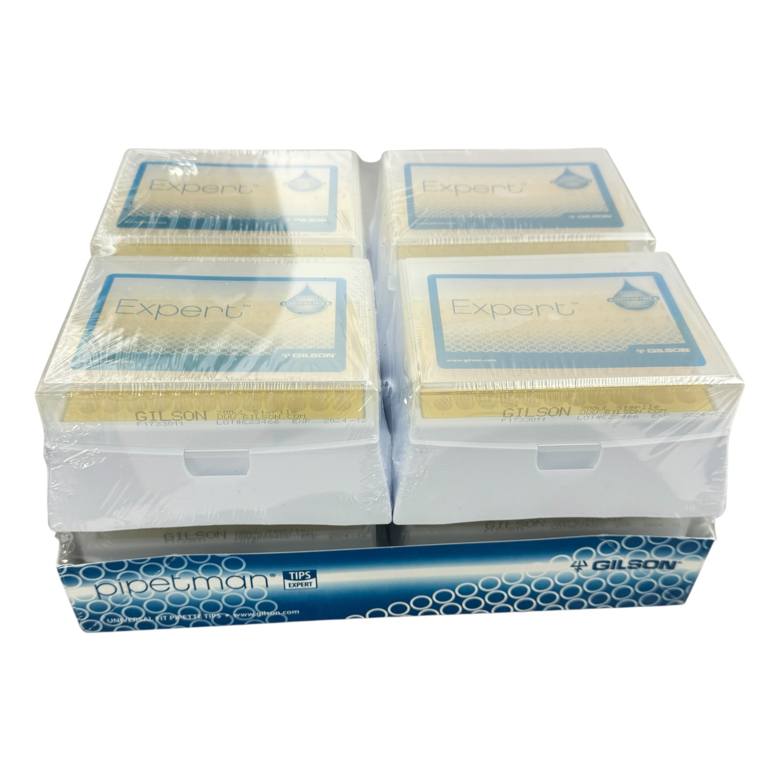 Expired Gilson Pipetman F1733011 E200ST 1-200uL Tips 768/Pack Factory Sealed