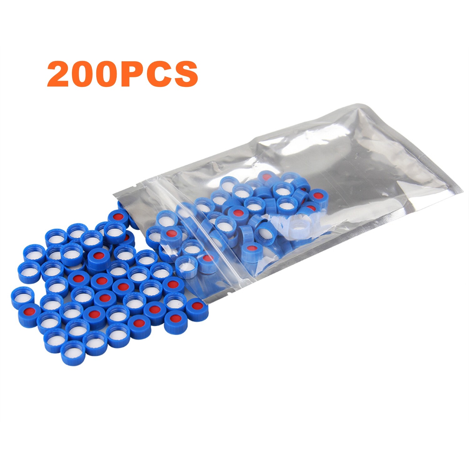 50000Pcs 2ml Vial Caps 9mm Screw Top White Silicone/Red PTFE Septa 9-425 HPLC GC