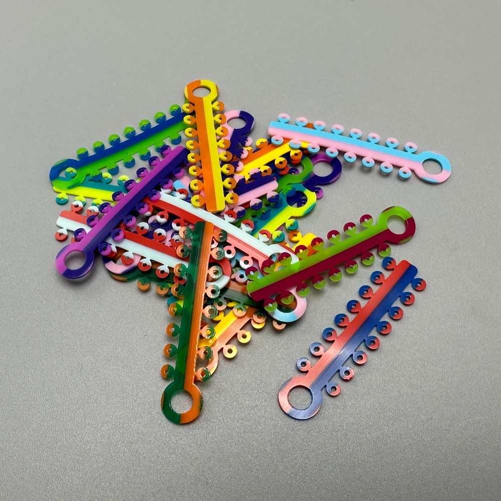 1 Bag Dental Orthodontic Ligature Ties Braces Elastic Rubber Bands Mixed Color