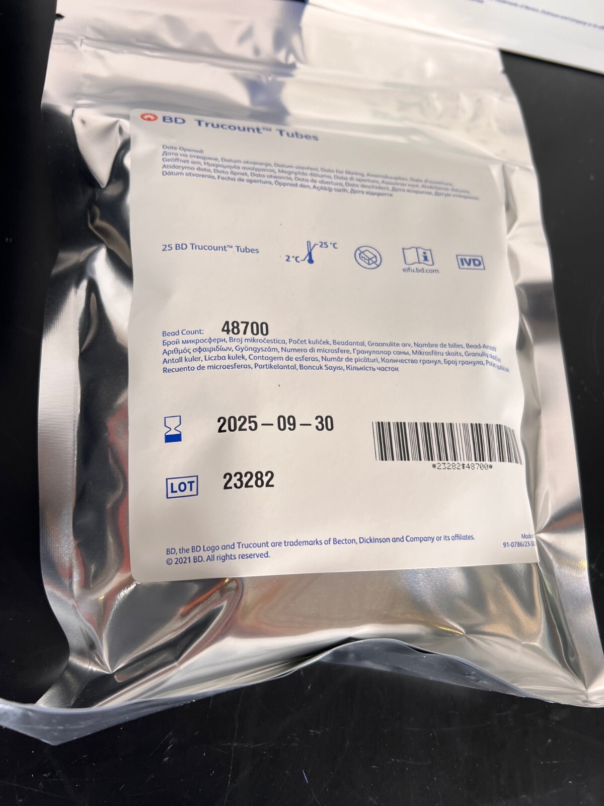 BD Trucount Absolute Counting Tubes IVD 340334 – Good until Sept 30 2025