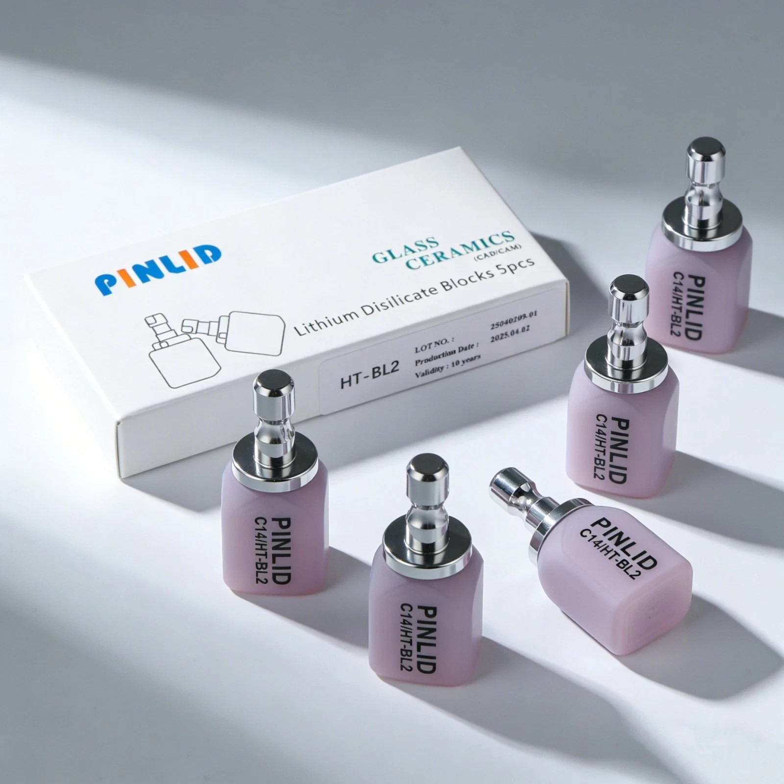 Dental Emax Glass Ceramic Blocks C14 CAD/CAM Lithium Disilicate CEREC Block 5PCS