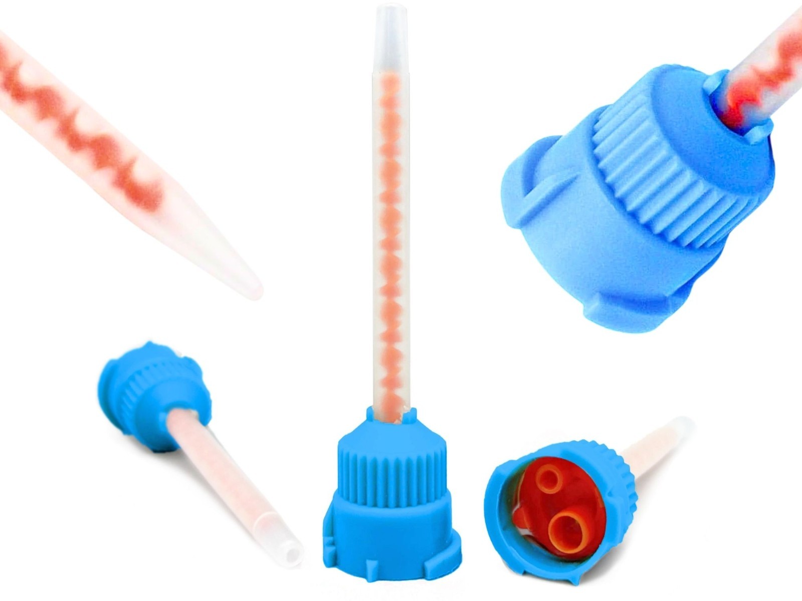 50 pcs Orange Mixing Tips Crown & Bridge Dental HP 10:1 Ratio