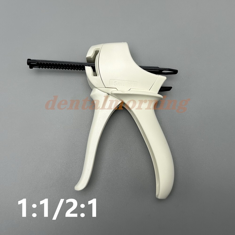 Dental Dispenser Impression Mixing Dispensing Delivery Gun 5ML 1:1/4:1 Mixer