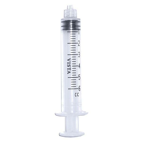 *100-Pieces* Vista Dental Luer Lock Syringes 6cc Disposable 100 Per Box 316060