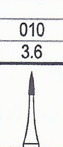 FG7902 Premium Carbide Needle Bur 12 Blades Trim & Finish 5pk