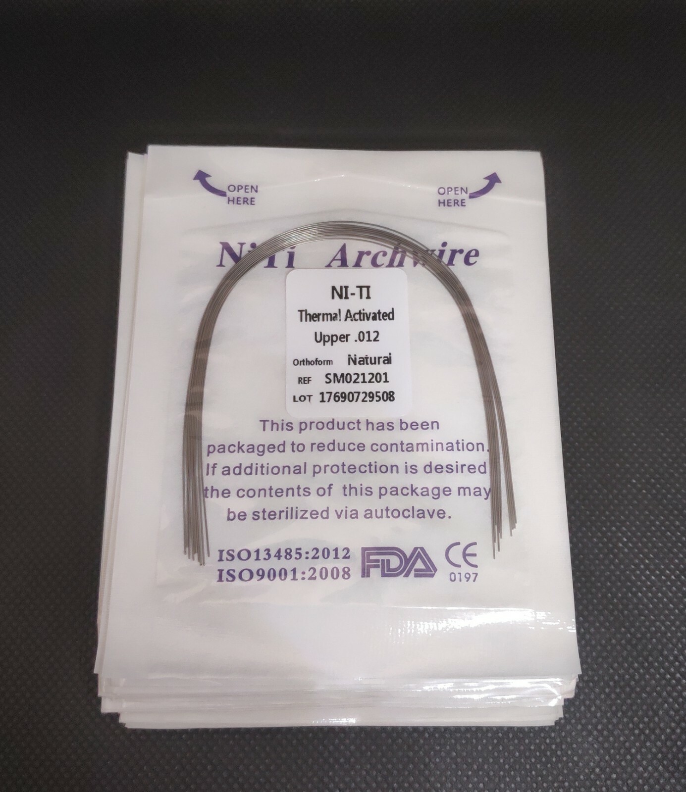 10 Packs Dental Orthodontic Thermal Activated Niti Round Arch Wires Natural Form