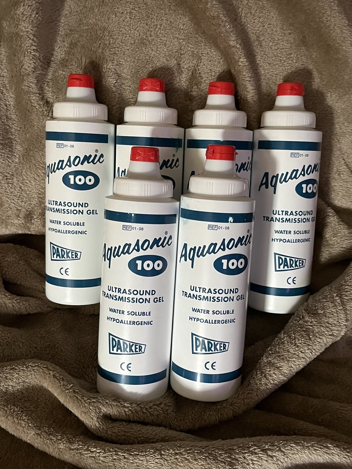 6x Ultrasound Transmission Gel AQUASONIC 100 8.5oz Squeeze Bottle PARKER LABS