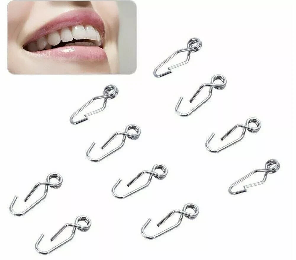 10 Pcs/Bag Dental Orthodontic Separating Spring Self-Locking 0.5mm Separate Band