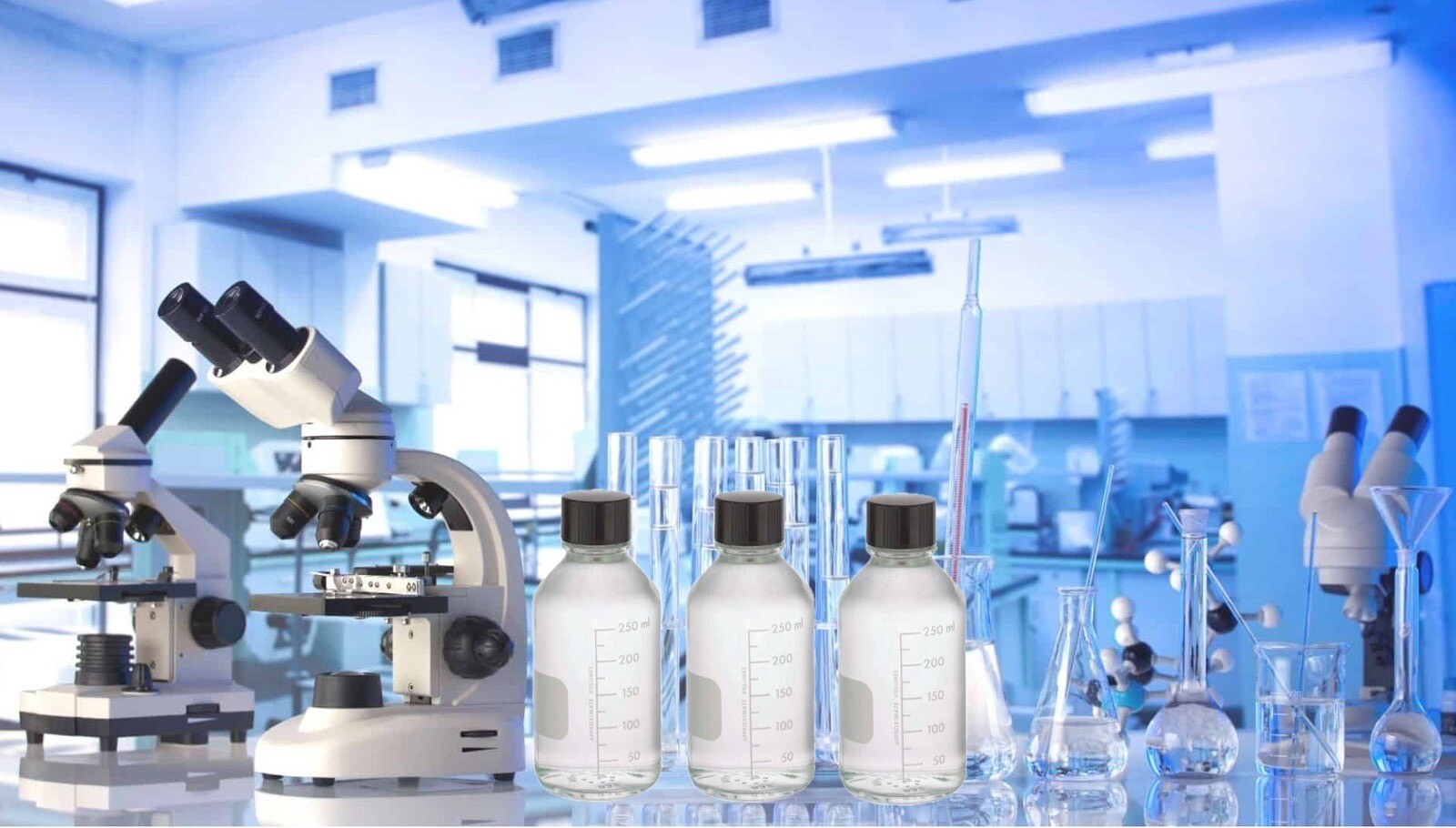 Case of 48 W/ Caps. Wheaton 250ml Borosilicate Media Bottles, Graduated/Non-Grad