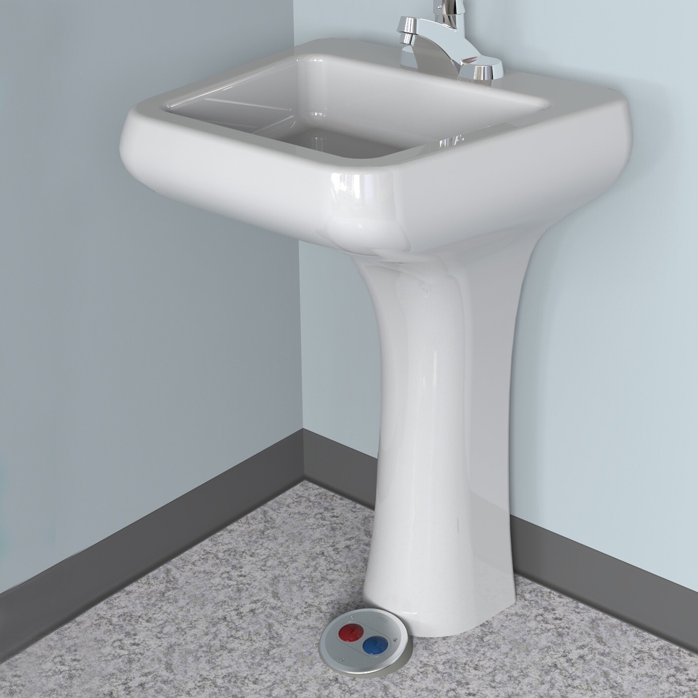 Tapmaster Model 1786 Floor Faucet Activator with Temperature Selection Feature