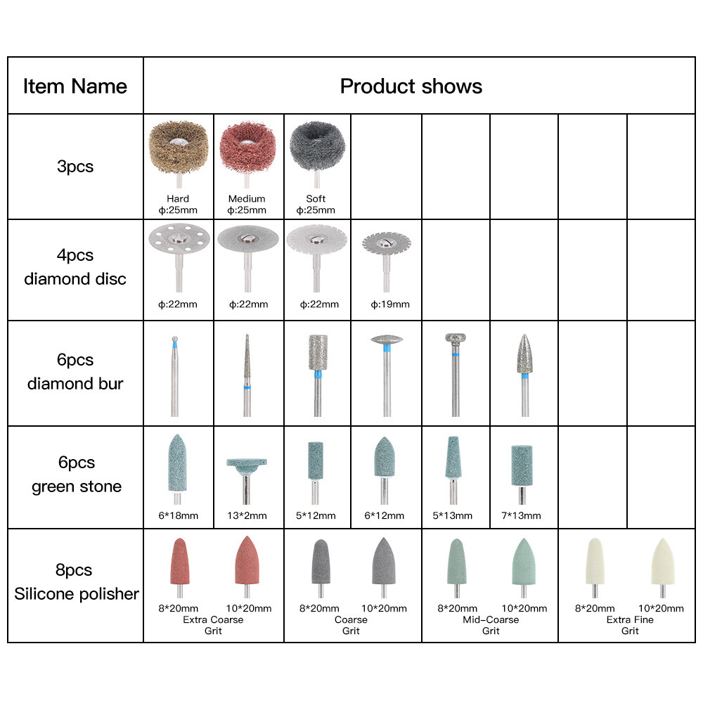Dental Lab Marathon Micromotor/Polishing Handpiece/E-Type/Polishing Burs/Disc