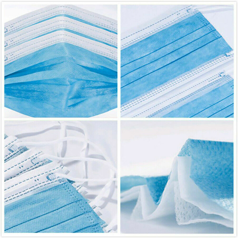 50 PCS Disposable Face Mask 3-Ply Non Medical Surgical Earloop Mouth Dust Cover