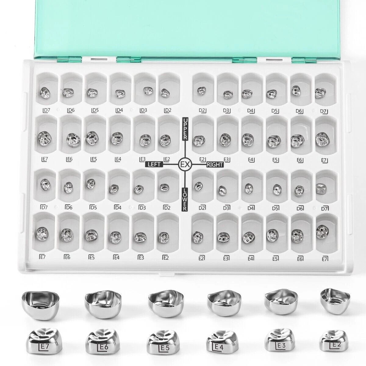 Dental Stainless Steel Primary Pediatric Pedo Molar Crowns Baby Kids Teeth Crown