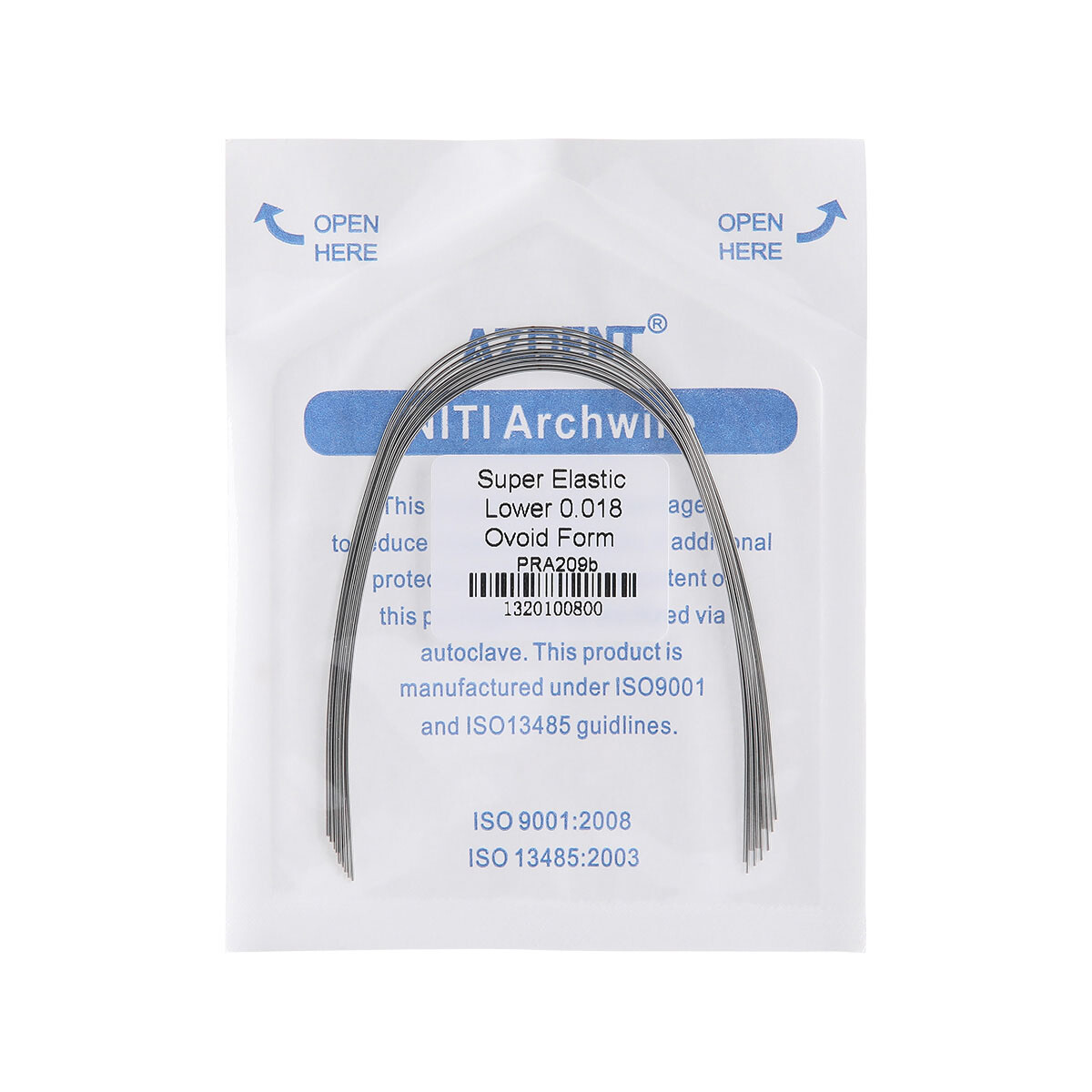 10Packs Dental Orthodontic Arch Wire Niti Super Elastic Round Ovoid Form AZDENT