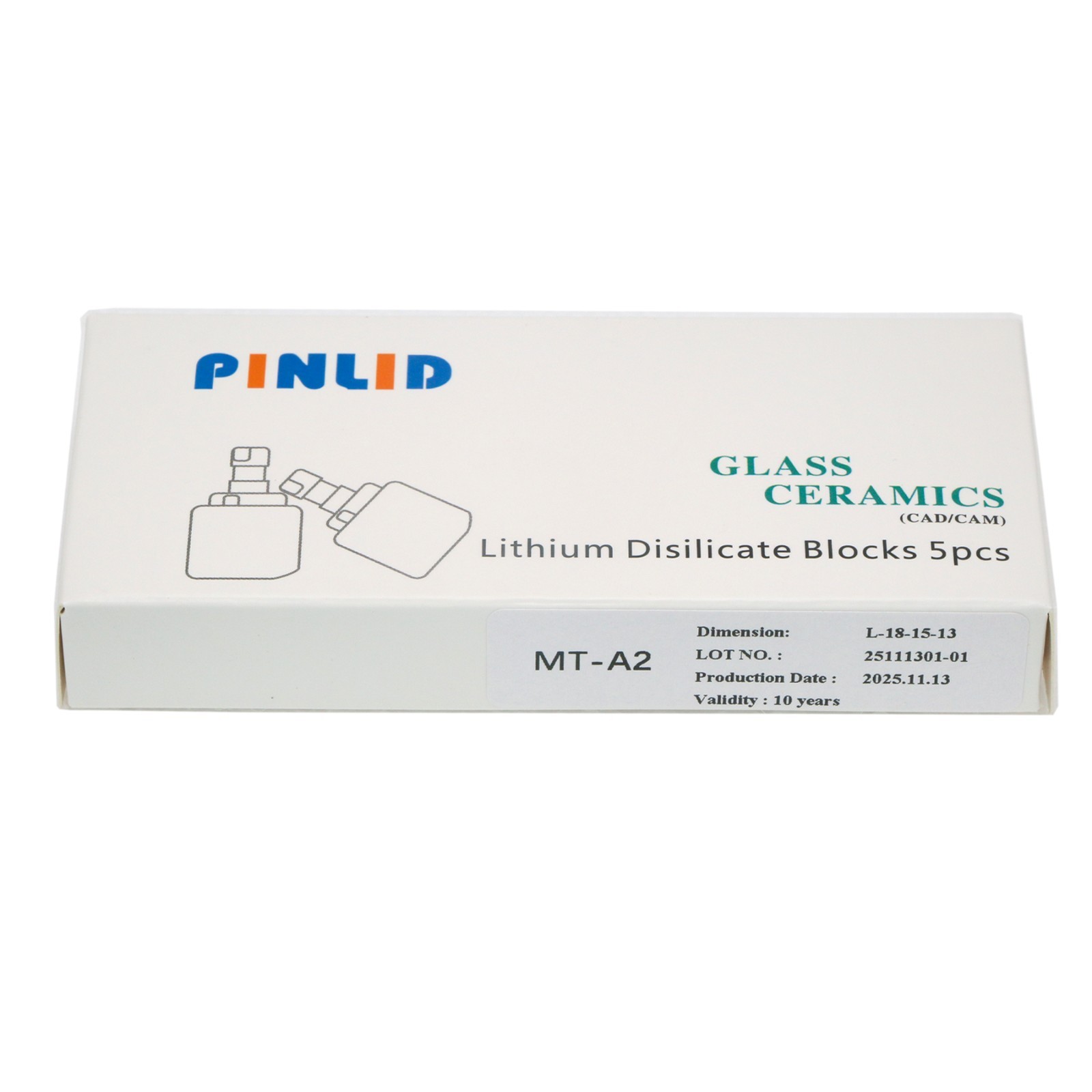 US 5Pcs/Box C14 Emax Ceramic Blocks MT Lithium Disilicate Block CAD/CAM CEREC