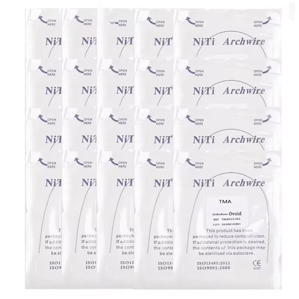 Dental Orthodontic TMA Beta Ti-Mo Alloy Round Arch Wires Ovoid