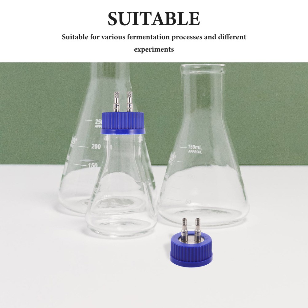 2pcs Mushroom Growing Cap for GL45 Culture Bottles, Reagent Bottle Filling Cap