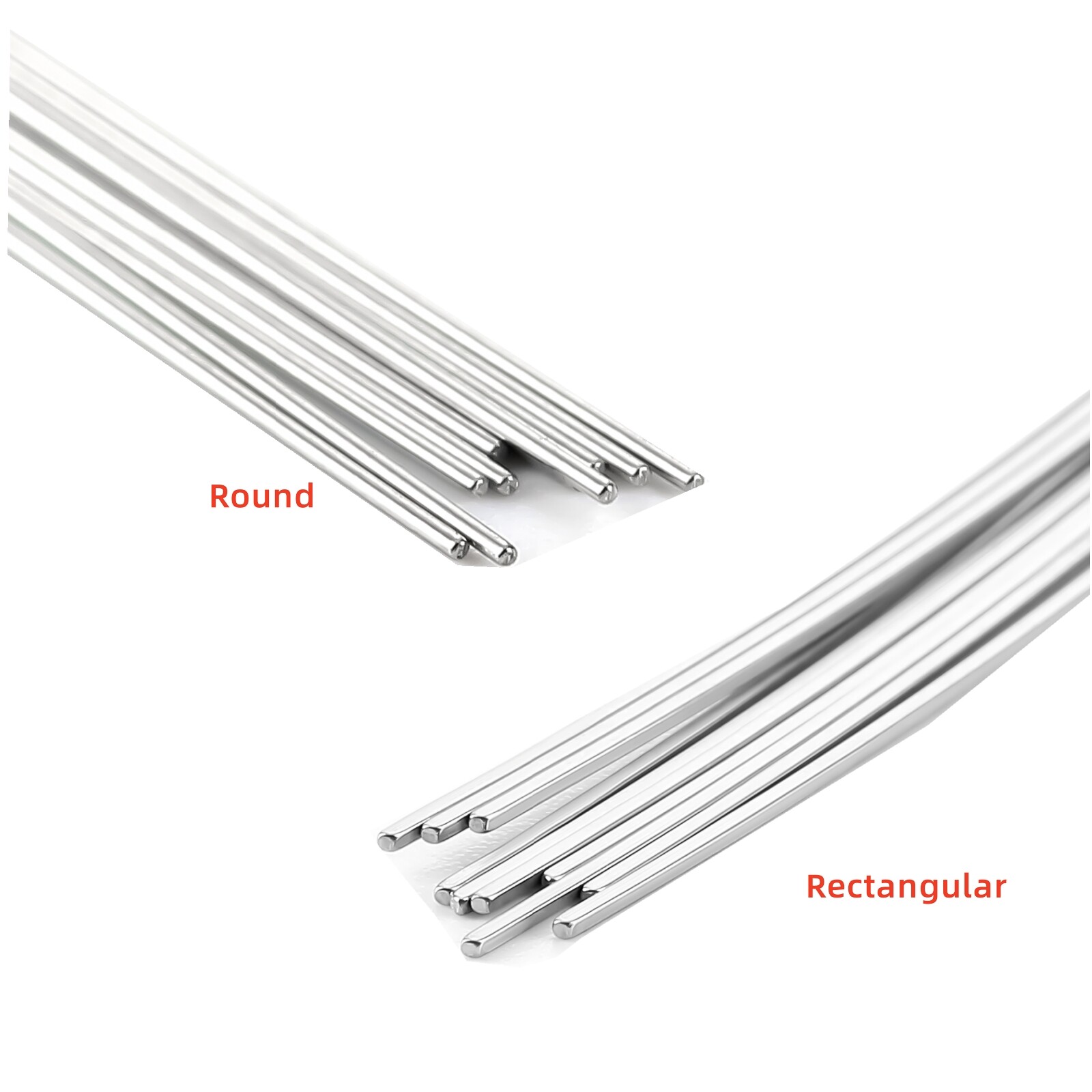 100Pcs Natural Orthodontic Archwire Stainless Steel Round Rectangular Multi-Size