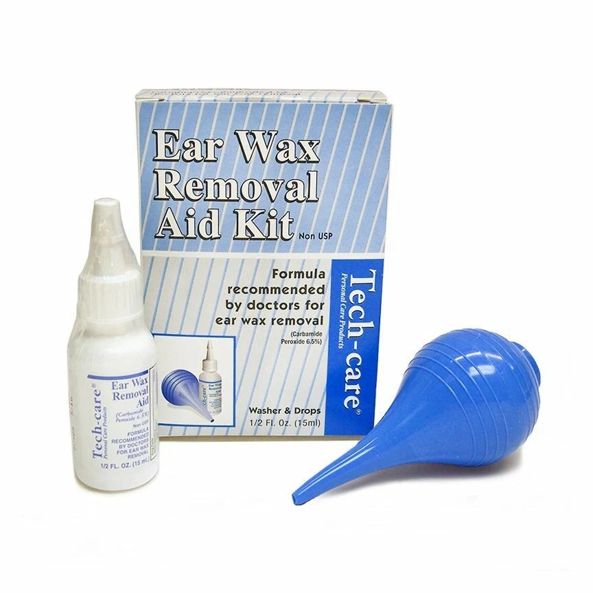 Tech-care Ear Wax Removal Kit with Bulb 15 ml 0.5 fl oz USA SELLER Free Shipping