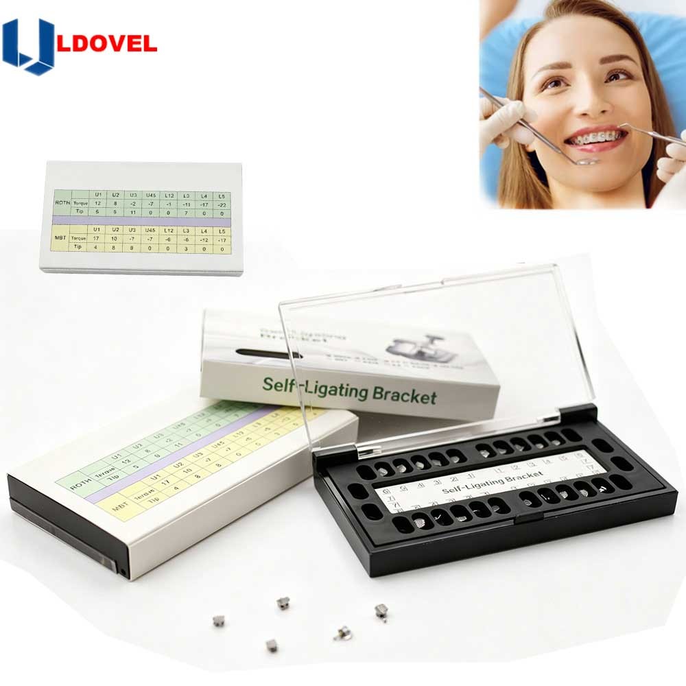 1 box /20pcs Dental Orthodontic Self Ligating Braces Bracket Roth.022 Hooks 345
