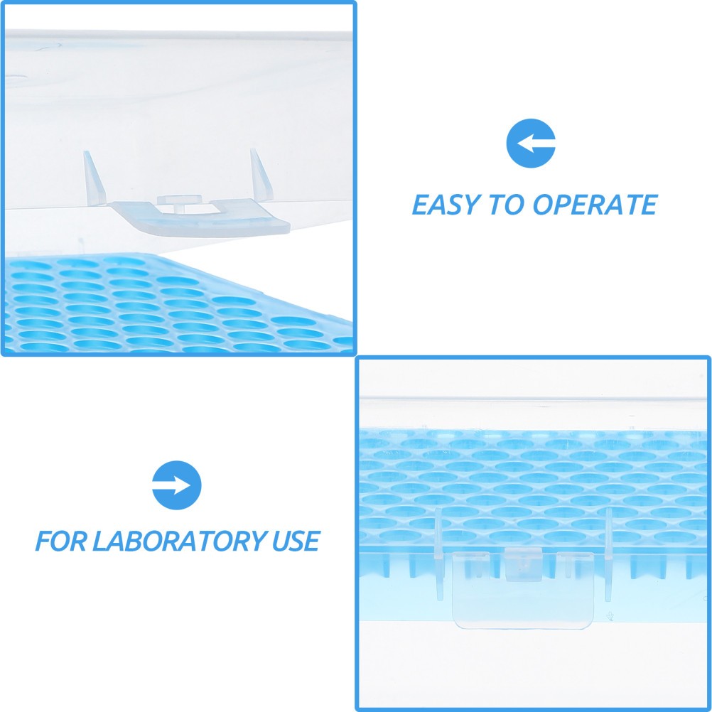 Durable Rectangular Pipette Pipettor Tip Box 100 Positions for Laboratory Use