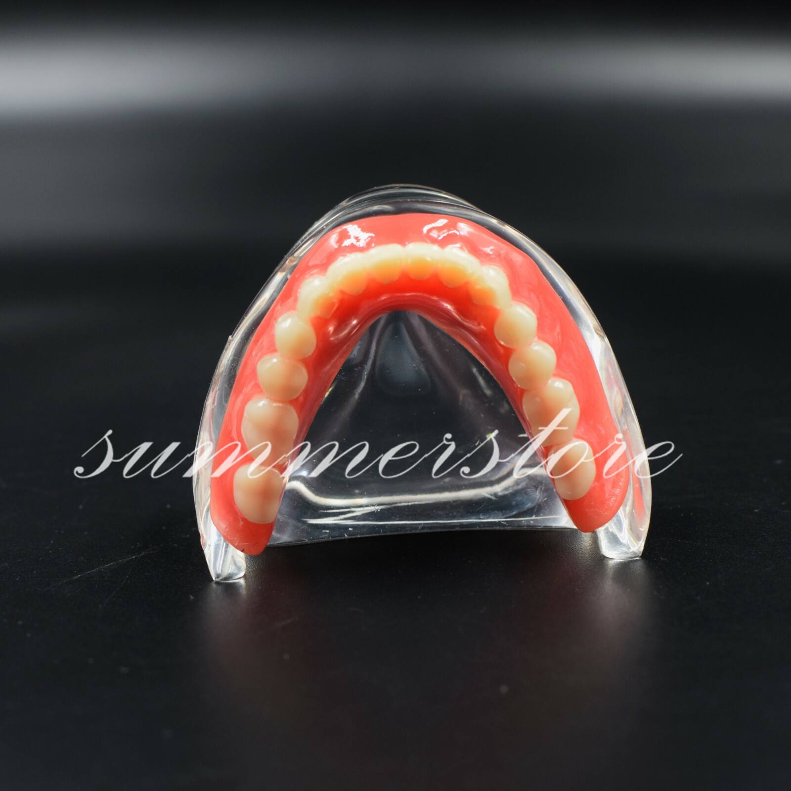 1 Pc Transparent Dental Study Demo 4 Implants Overdenture Inferior Model #6003