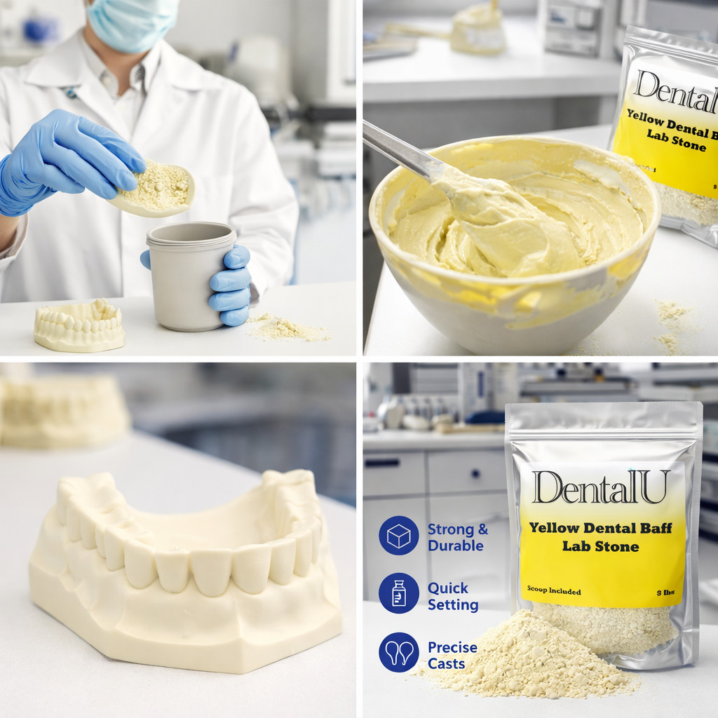 3 – 5 LBS Dental Yellow Buff Stone Dental Labs – All Purpose Compound – Scoop