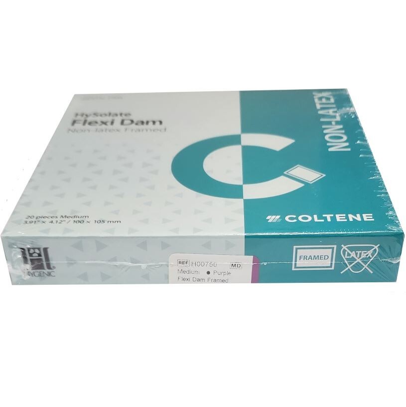 *20-Pieces* Coltene Hysolate Flexi Dam Framed 3.91″ x 4.12″ Medium Purple H00750
