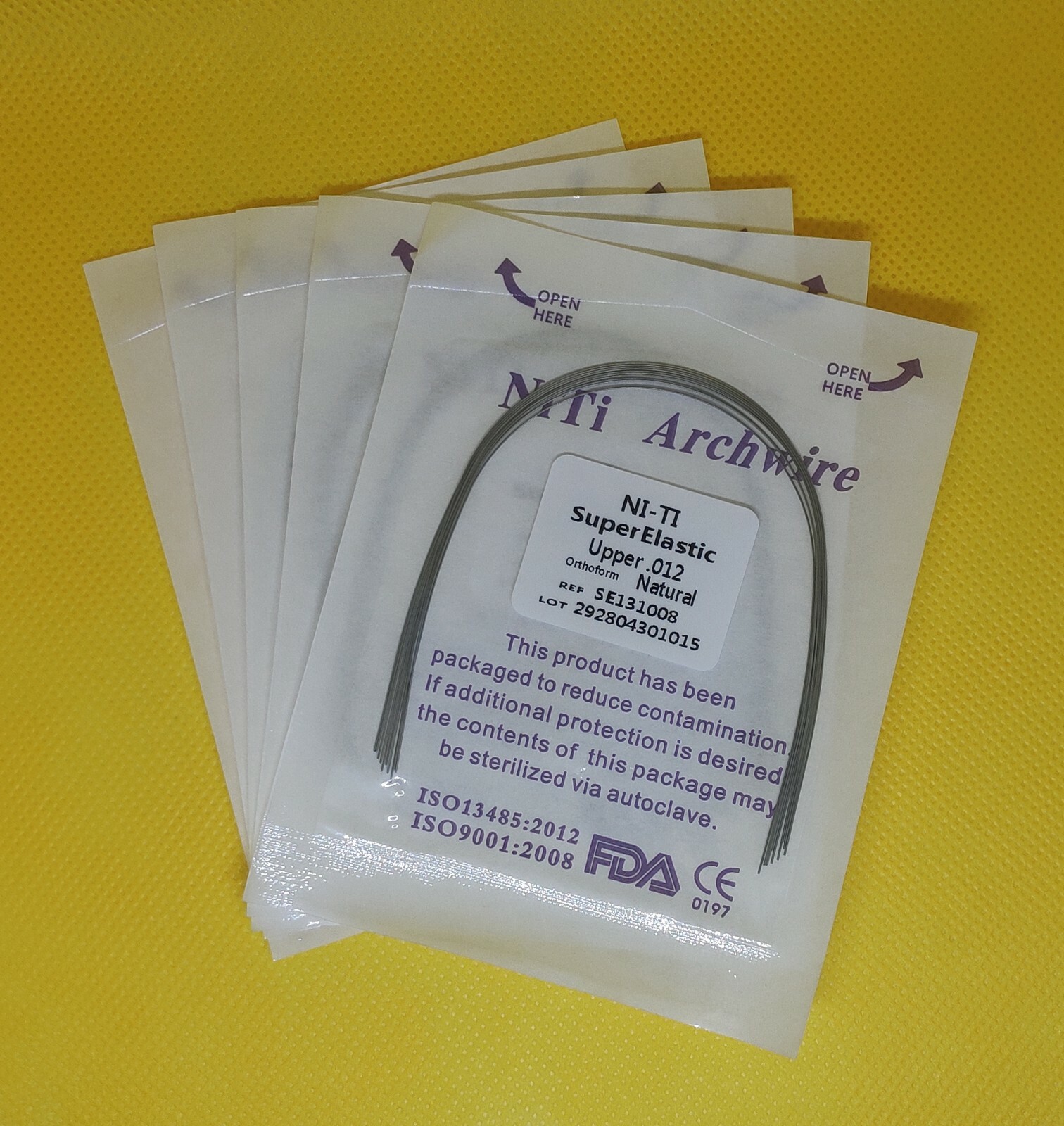 10Pcs/Pack Dental Super Elastic NITI Arch Wires Orthodontic Round Natural Form