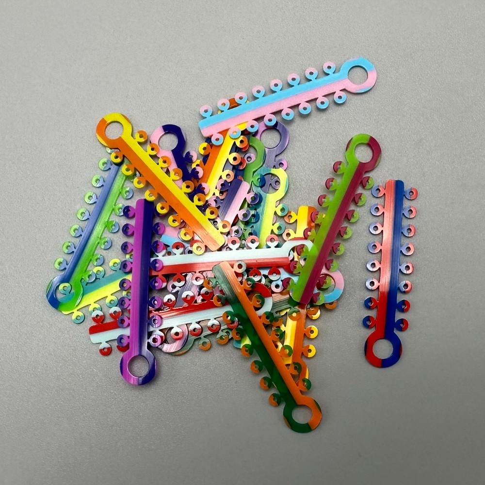 1 Bag Dental Orthodontic Ligature Ties Braces Elastic Rubber Bands Mixed Color