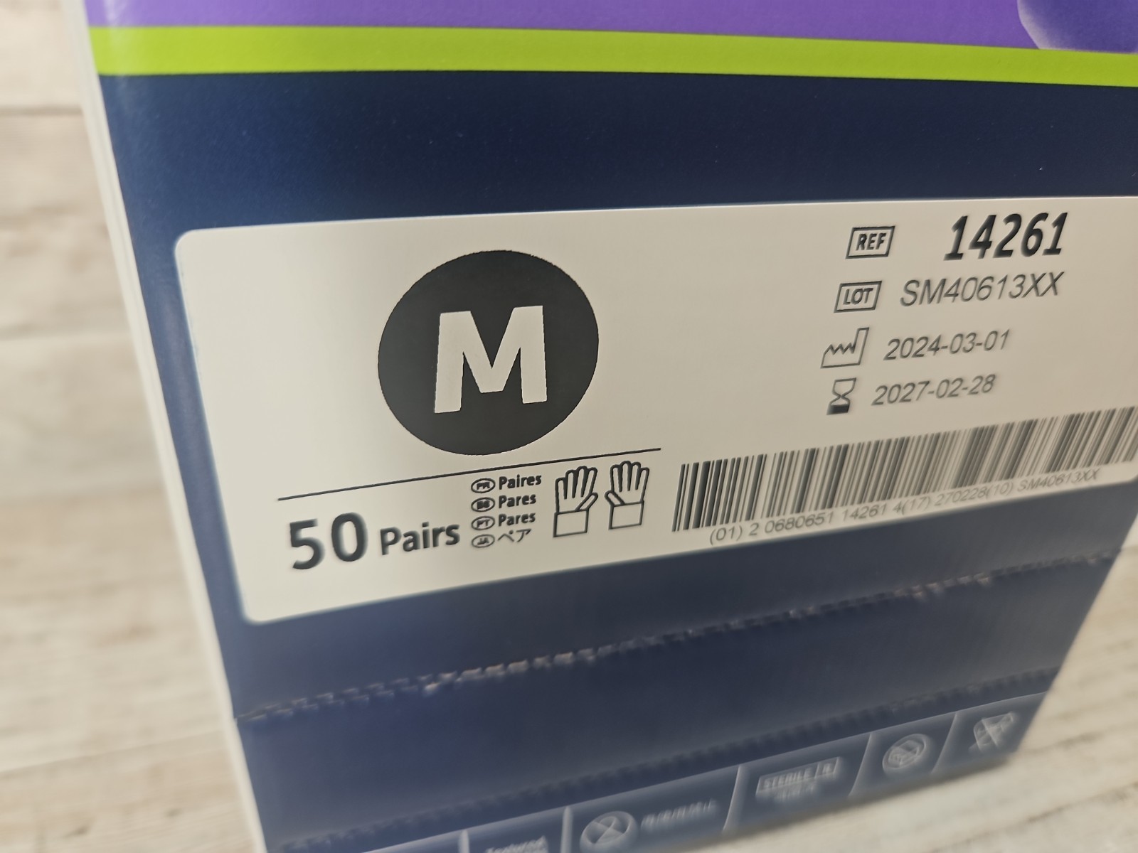 Halyard Purple-XTRA Nitrile Exam Gloves STERILE *1 Box* Size: MEDIUM *Exp: 2/27*