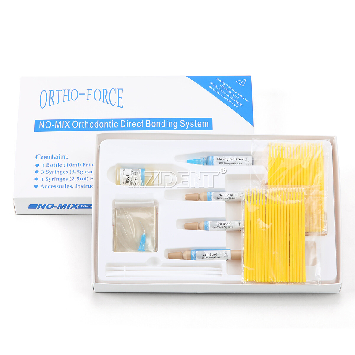 Dental Ortho Adhesive No-Mix Bonding/ Light Cure Resin/ Blue/Green Glue Kit